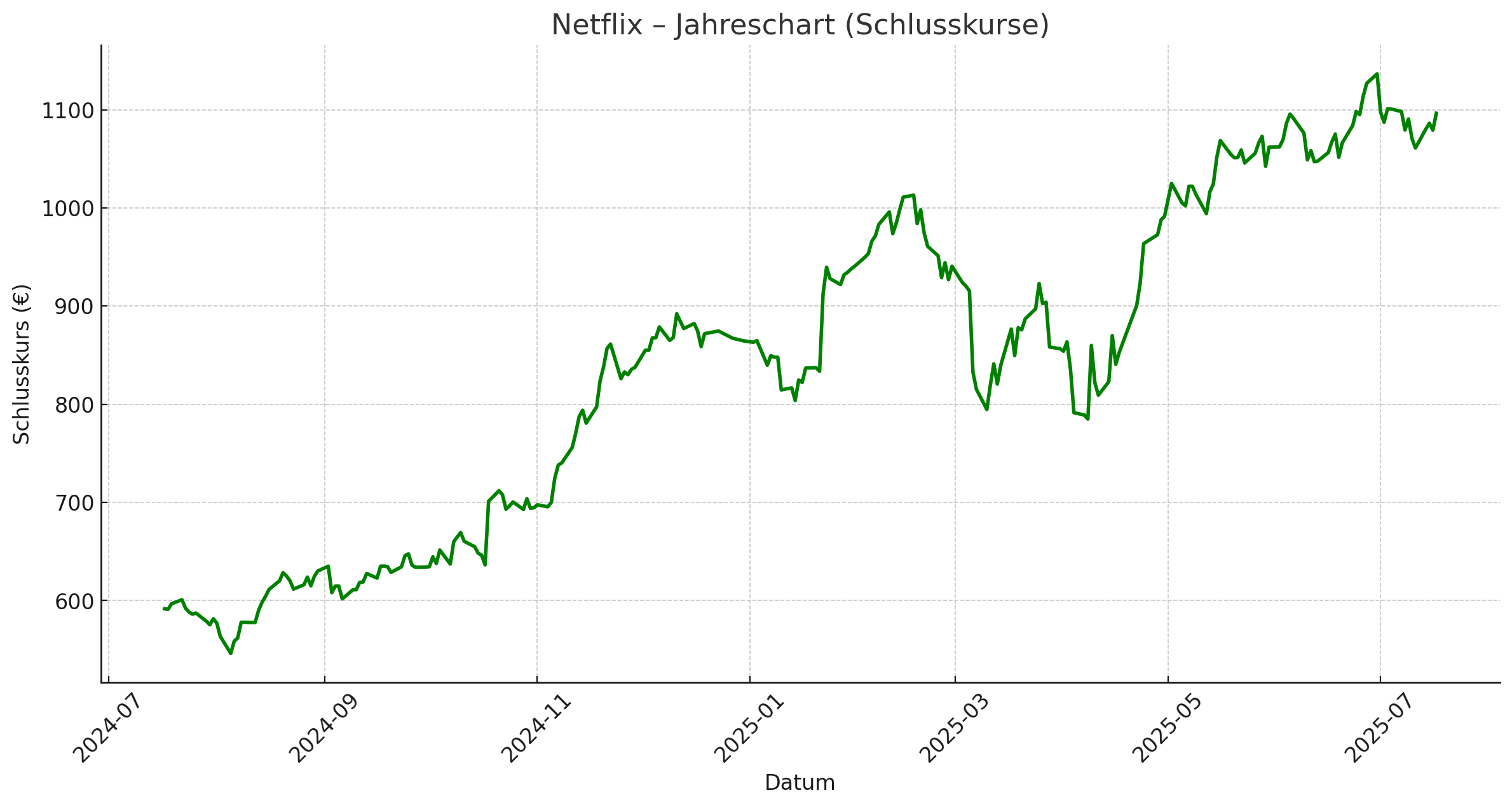 Netflix Aktie Jahreschart